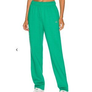 Alo Yoga Accolade Straight Leg Sweatpants Green Emerald Small